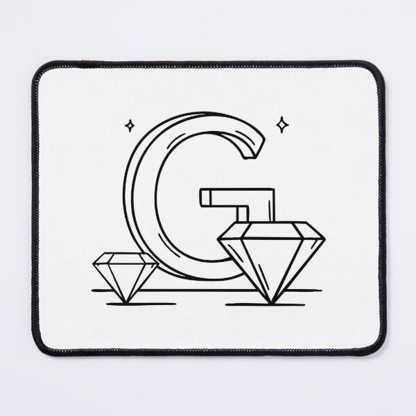 Item preview, An illustration of letter G beside a gemstone designed and sold by rasagamastore.