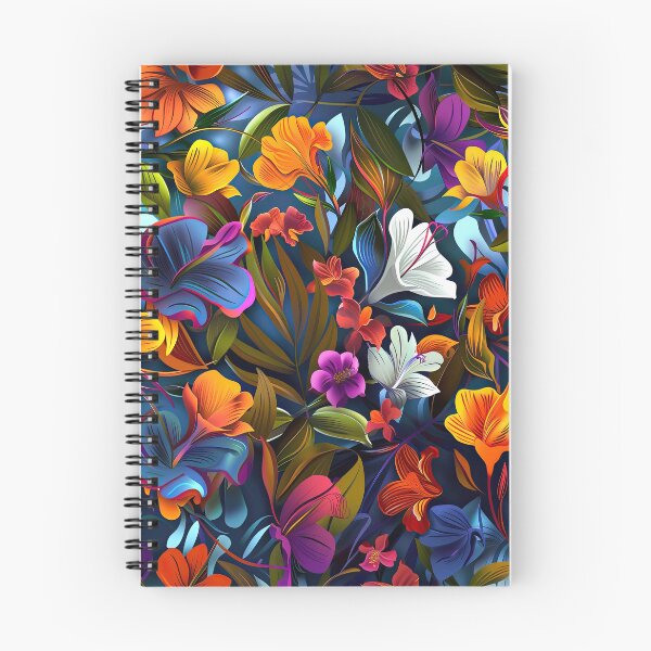 Aperçu de l'œuvre Explosion florale de couleurs créée et vendue par FoldedRainbow.