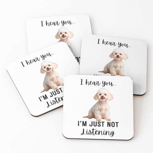 Item preview, Funny Toy Poodle Design: 'Not Listening' Attitude designed and sold by Fredster1966.