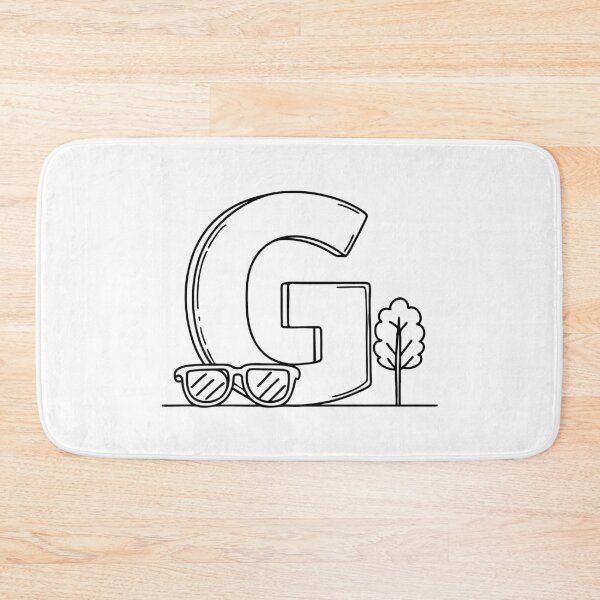 Item preview, An illustration of letter G beside a glasses designed and sold by rasagamastore.