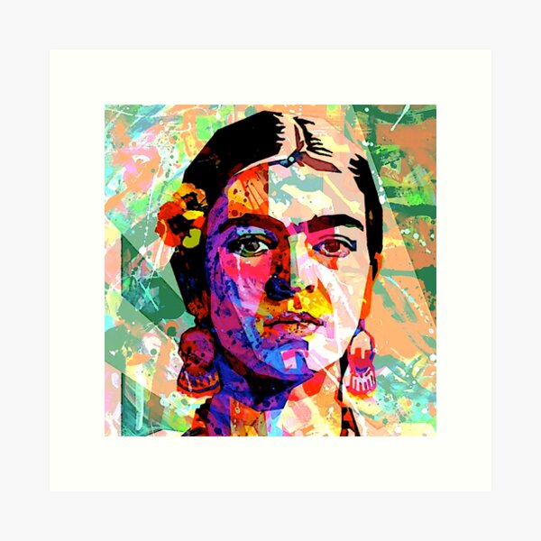 Item preview, Frida Kahlo Abstract Portrait designed and sold by ViaARTfactory.