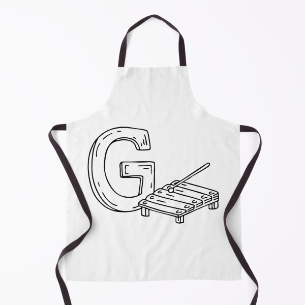 Item preview, An illustration of letter G beside a glockenspiel designed and sold by rasagamastore.