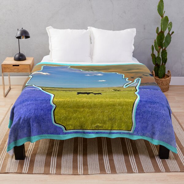 Item preview, Wisconsin, Dairyland, mother cow and calf designed and sold by aadventures.