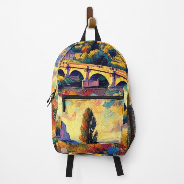 Item preview, Old Bridge in the Valley Colorful Landscape Art designed and sold by williamlharvey.