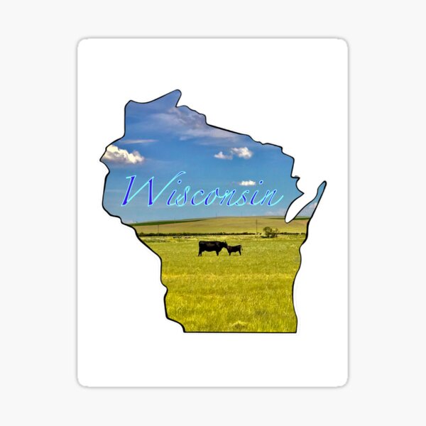 Vista previa del artículo con la obra «Wisconsin, Dairyland, vaca madre y ternero», diseñado y vendido por aadventures.