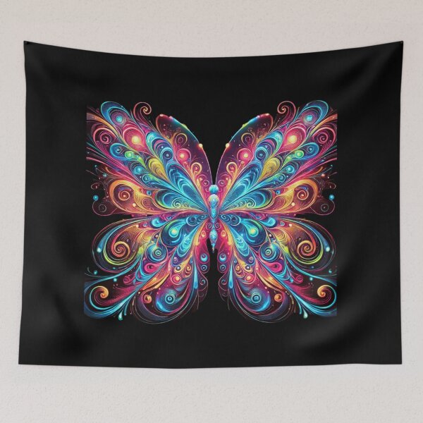 Item preview, Neon Whirlwind Butterfly designed and sold by becauseturkey.