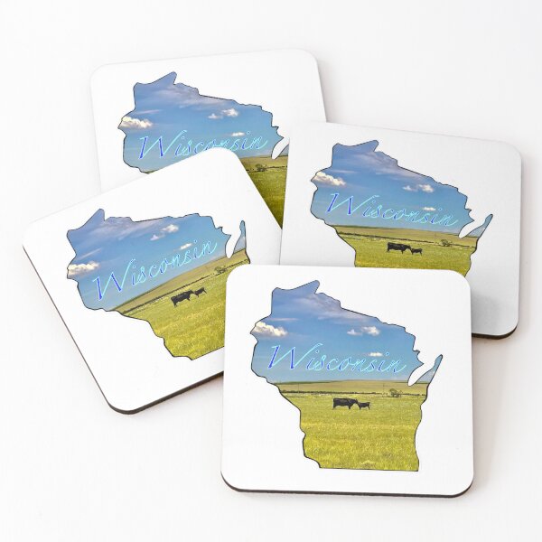 Item preview, Wisconsin, Dairyland, mother cow and calf designed and sold by aadventures.