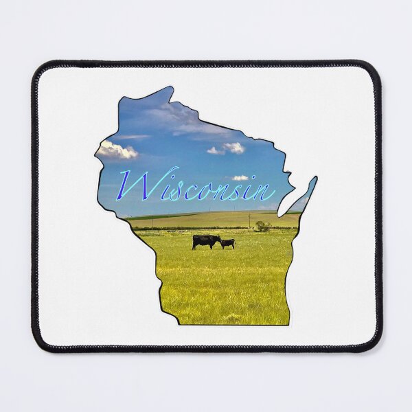 Item preview, Wisconsin, Dairyland, mother cow and calf designed and sold by aadventures.