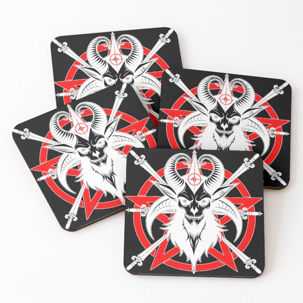 Item preview, Baphomet in White Over Pentacle and Swords designed and sold by Lazarustci.