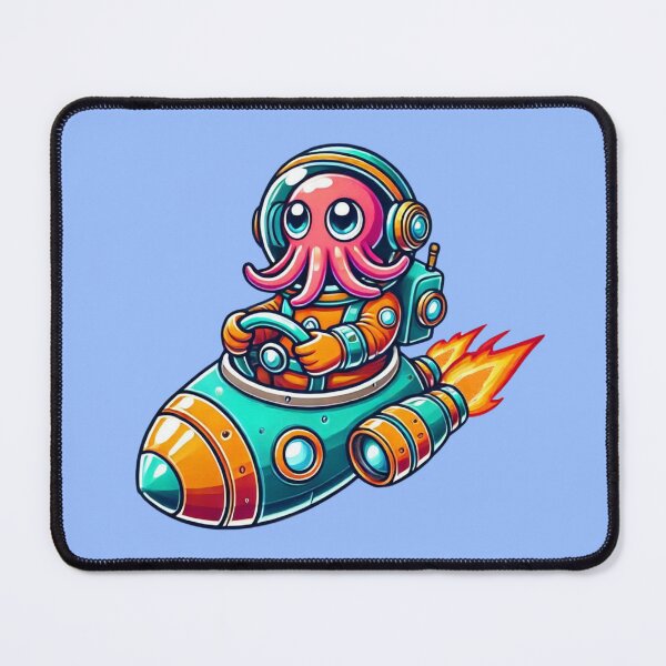 Item preview, Cartoon Octopus Astronaut designed and sold by Myra365Art.
