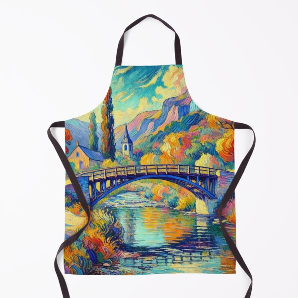 Item preview, Old Bridge Colorful Landscape Art designed and sold by williamlharvey.