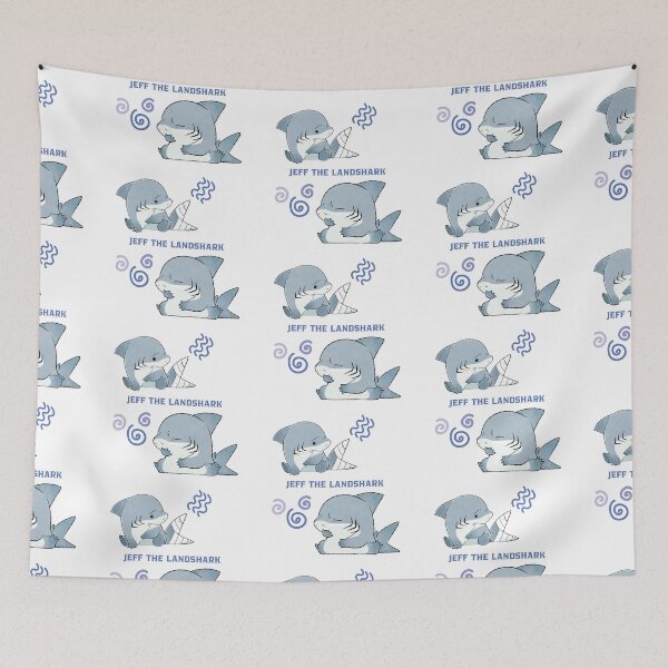 Item preview, jeff the landshark sticker tshirt hat blanket designed and sold by ececucn.