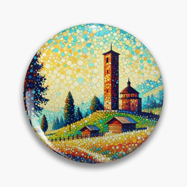 Item preview, Old Tower in the Colorful Valley Landscape Art designed and sold by williamlharvey.