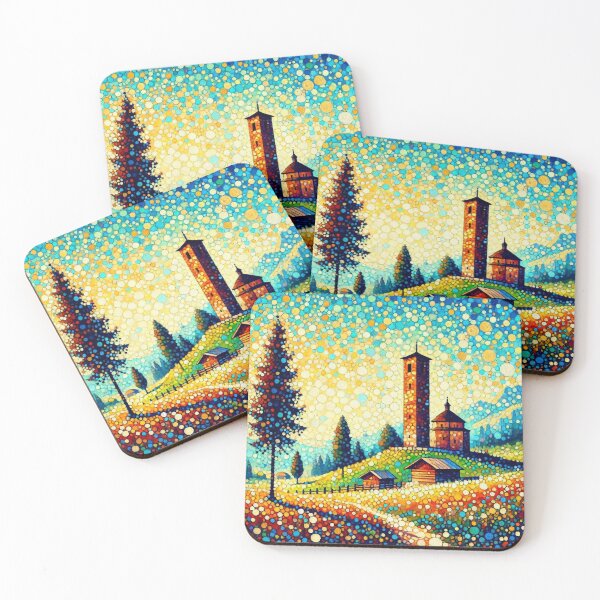 Item preview, Old Tower in the Colorful Valley Landscape Art designed and sold by williamlharvey.