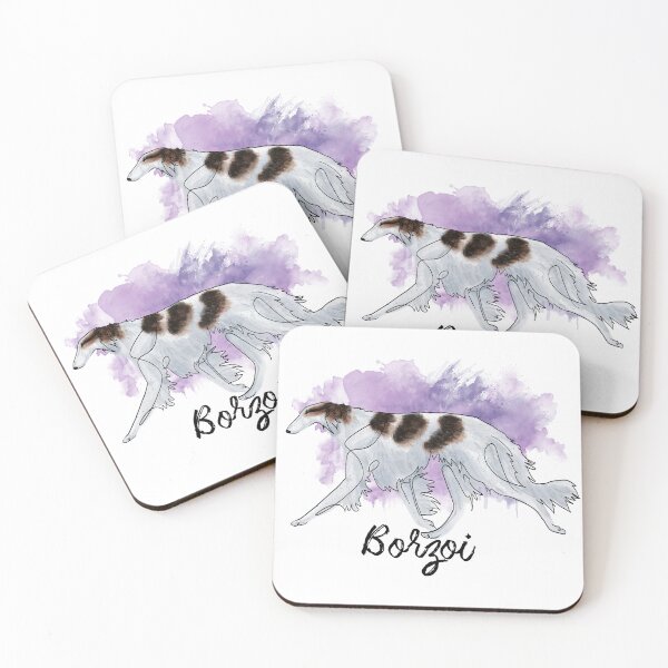Item preview, Borzoi Watercolor designed and sold by Spinyflowerart.