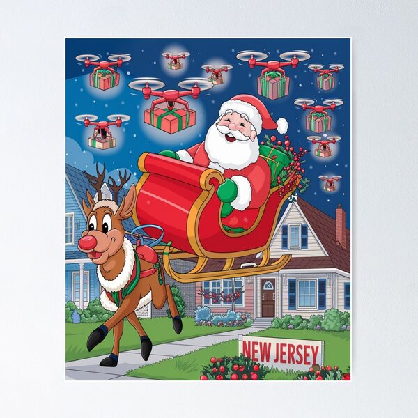 Item preview, New Jersey Drones Christmas  designed and sold by Flirt-Teez.