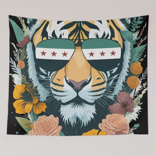 Item preview, Syria flag Tiger floral designed and sold by Mo5tar.