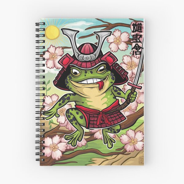 Item preview, Samurai Frog Under Cherry Blossoms designed and sold by MOONE FLOWER.