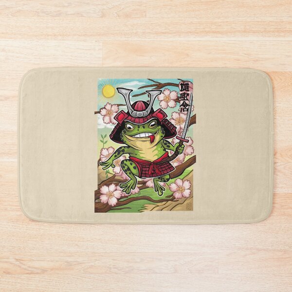 Item preview, Samurai Frog Under Cherry Blossoms designed and sold by MOONE FLOWER.