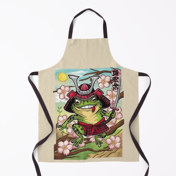 Item preview, Samurai Frog Under Cherry Blossoms designed and sold by MOONE FLOWER.