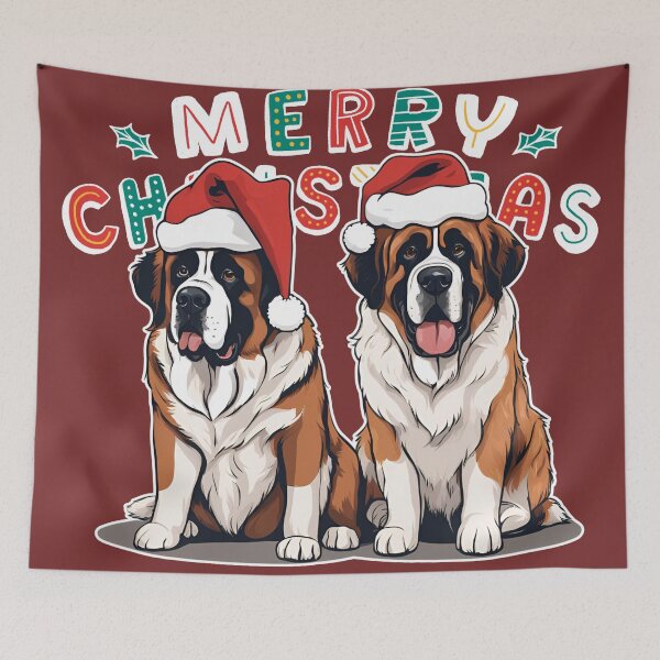 Item preview, Christmas Saint Bernards – Merry Christmas designed and sold by GoodyPaws.