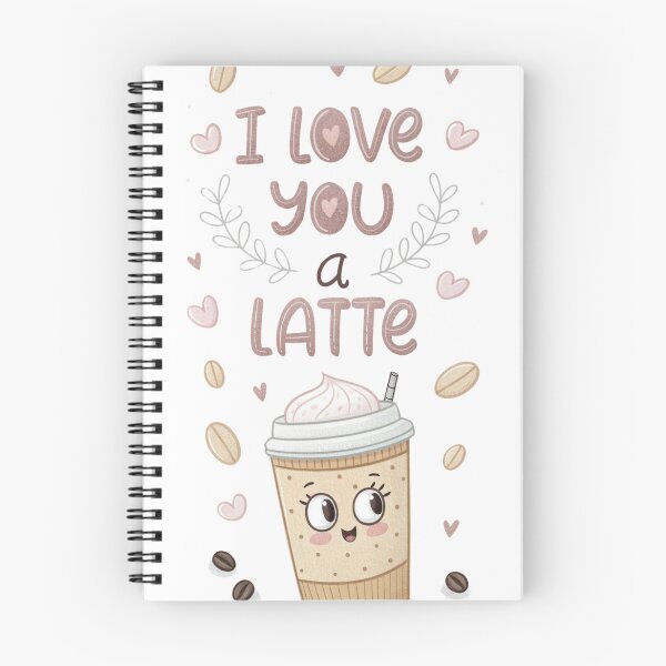 Item preview, Te amo un café con leche, juegos de palabras kawaii designed and sold by MagicalThreads.