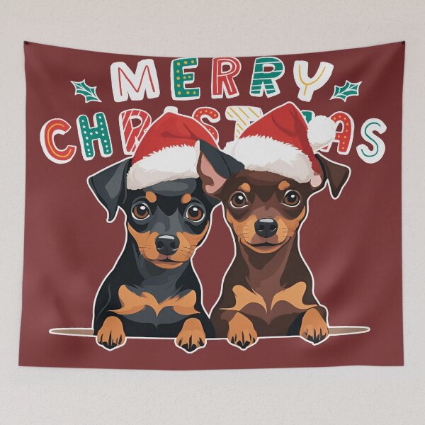 Item preview, Christmas Miniature Pinschers – Merry Christmas designed and sold by GoodyPaws.