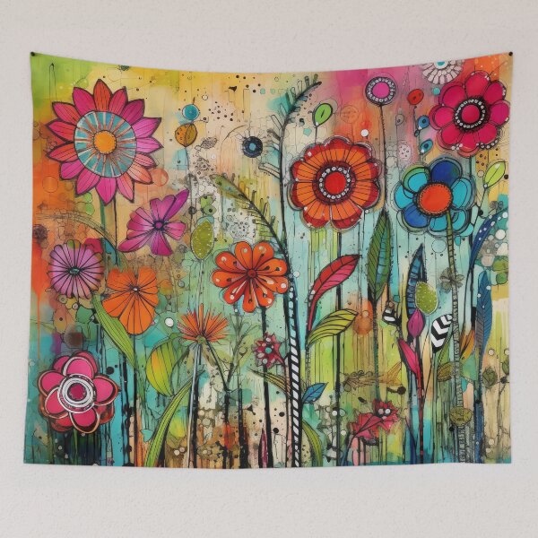 Item preview, Tall Flowering Garden Watercolour designed and sold by Djarainj.