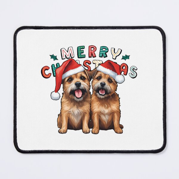 Item preview, Christmas Border Terriers – Merry Christmas designed and sold by GoodyPaws.