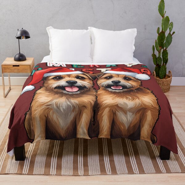 Item preview, Christmas Border Terriers – Merry Christmas designed and sold by GoodyPaws.