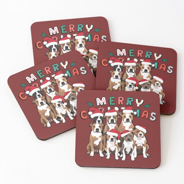 Item preview, Christmas American Staffordshire Terriers – Merry Christmas designed and sold by GoodyPaws.