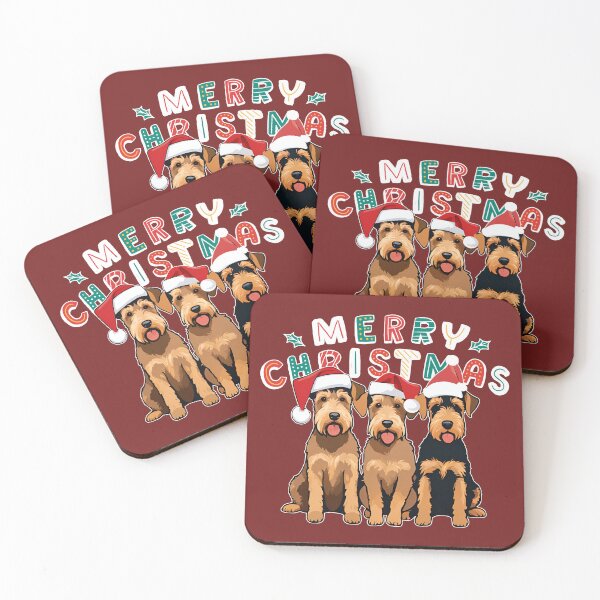 Item preview, Christmas Airedale Terriers – Merry Christmas designed and sold by GoodyPaws.