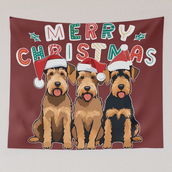 Item preview, Christmas Airedale Terriers – Merry Christmas designed and sold by GoodyPaws.