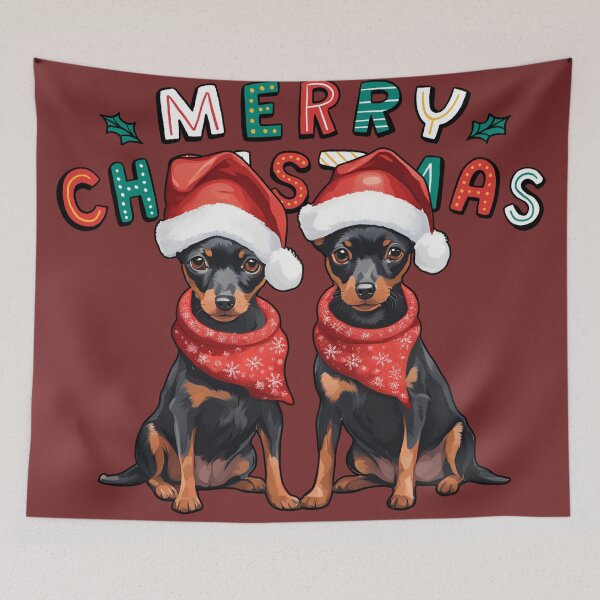 Item preview, Christmas Miniature Pinschers – Merry Christmas designed and sold by GoodyPaws.