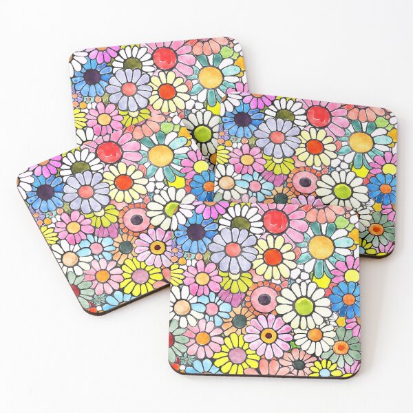 Item preview, Retro Watercolour Flowers designed and sold by Djarainj.