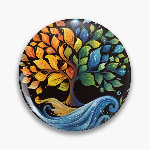 Item preview, Tree of Elements - Yin Yang Nature Art designed and sold by EmiBarDesign.