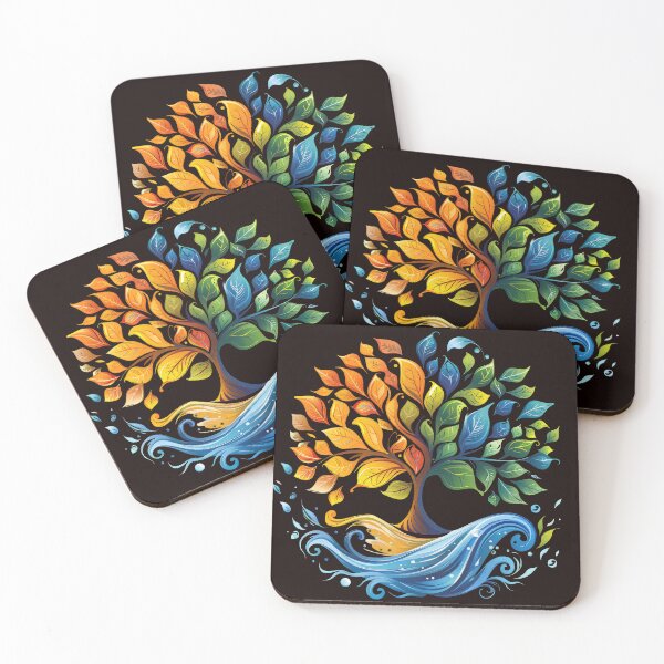 Item preview, Tree of Elements - Yin Yang Nature Art designed and sold by EmiBarDesign.