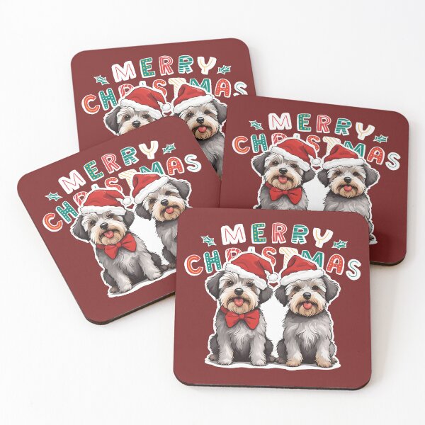 Item preview, Christmas Dandie Dinmont Terriers – Merry Christmas designed and sold by GoodyPaws.