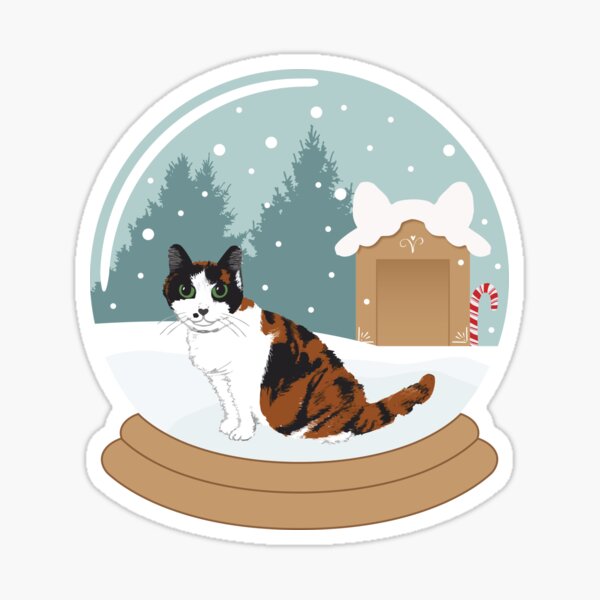 Item preview, Warm Fuzzy Wishes Cat Snow Globe  designed and sold by Kelly Weaver.