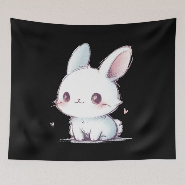 Item preview, Soft and Sweet Kawaii Bunny with Rosy Cheeks designed and sold by i-Xuou.