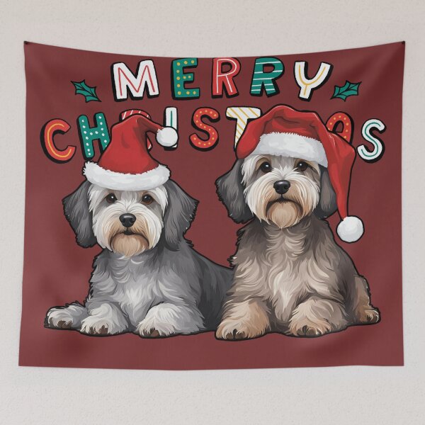 Item preview, Christmas Dandie Dinmont Terriers – Merry Christmas designed and sold by GoodyPaws.
