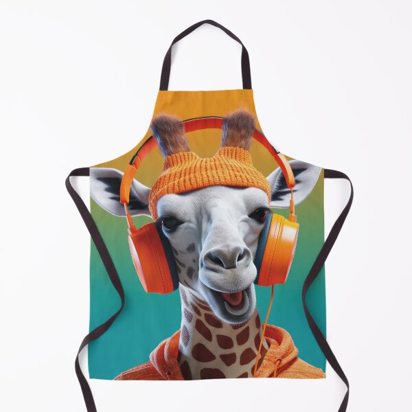 Artikelvorschau, lustige Giraffe hört Musik entworfen und verkauft von Mauswohn.
