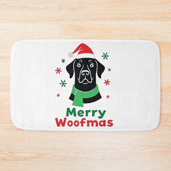 Artikelvorschau, Schwarzer Labrador Weihnachten, Frohe Woofmas entworfen und verkauft von venavar.