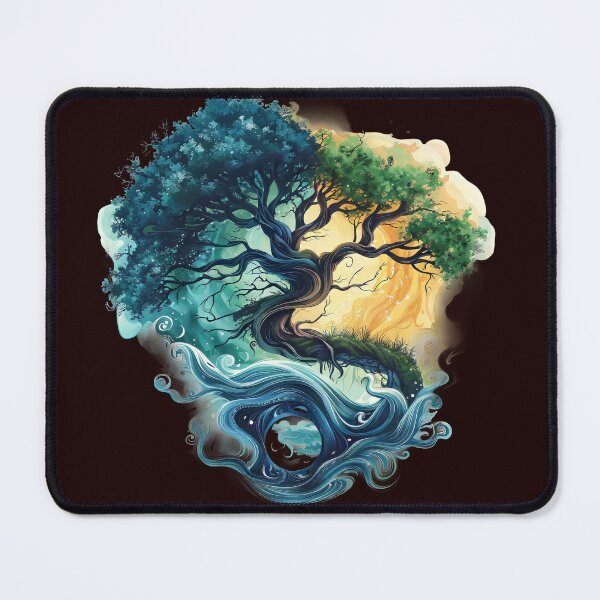 Item preview, Tree Of Life - Tree of Elements - Yin Yang Nature Art - Elements in Harmony designed and sold by EmiBarDesign.