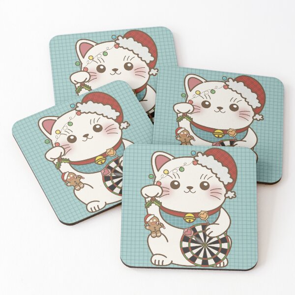 Item preview, Lucky Cat Loves Darts X Christmas designed and sold by love4darts.