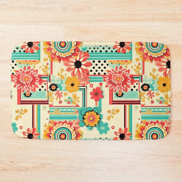 Item preview, Retro Mid-Century Dots and Flowers Tiles designed and sold by Djarainj.