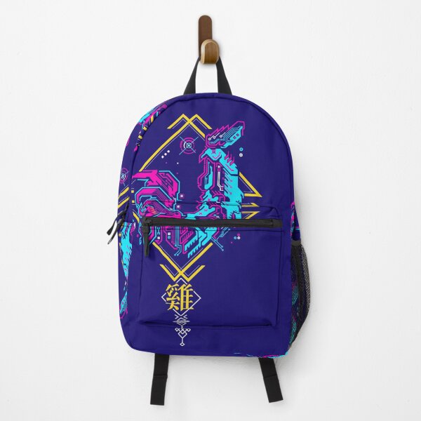 Item preview, Chinese zodiac sign of rooster, cyberpunk futuristic chicken designed and sold by NiamLab.