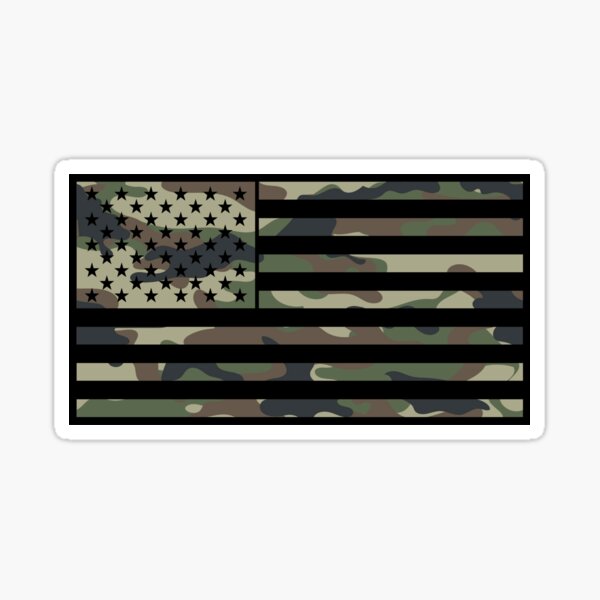 Item preview, USA camo flag sticker designed and sold by Tactical6.