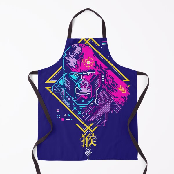 Item preview, Chinese zodiac sign of ape, cyberpunk futuristic monkey designed and sold by NiamLab.