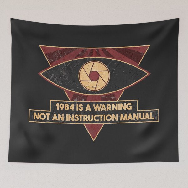 Item preview, 1984 Warning George Orwell INGSOC designed and sold by worldwarvintage.